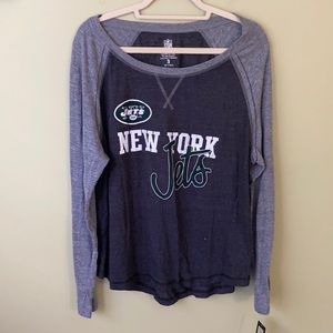 New York Jets Long Sleeve Raglan T-Shirt 3X